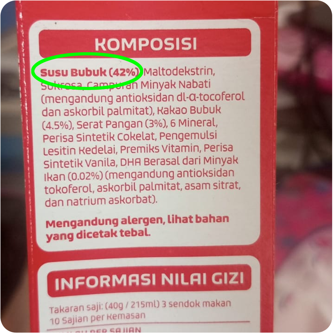 Merek B - Kadar Susu ~42%