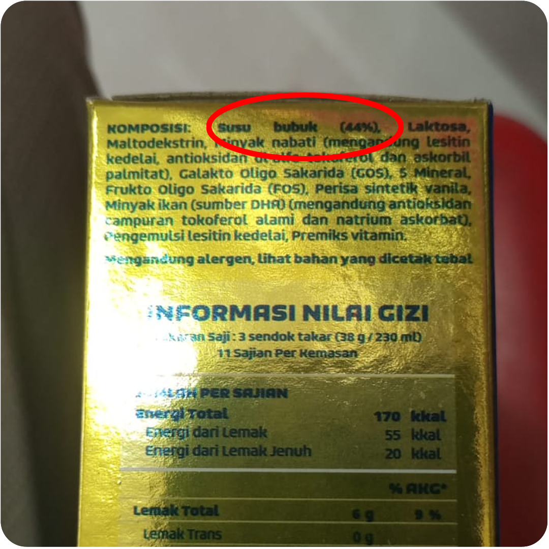Merek C - Kadar Susu ~44%